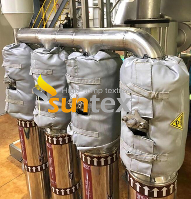 Factory Wholesale Removable And Reusable Soft Heat Insulation Cover High Temperature Fiberglass Fabric  Insulation Jacket