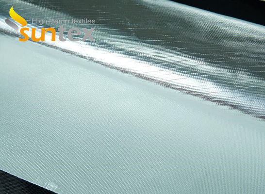 550C Thermal Resistant 0.4mm Aluminum Foil Wrapped Fiberglass Cloth For Oil & Steam Pipelines Fireproof