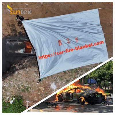 Durable Suntex Fire Blanket Withstands High Heat and Offers Thermal Resistance 550℃/1000℃ for EV Car Fire Protection