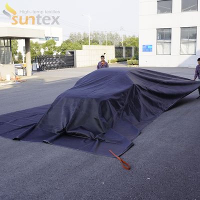 EV Car Fire Blanket Gray 550℃ Thermal Resistance  Grey Electric Vehicle Fire Blanket, Heat Resistant Fiberglass