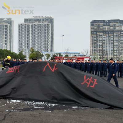 Gray EV Car Fire Blanket with 550℃/1000℃ Thermal Resistance for Oxygen Deprivation Fire Control