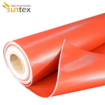 White Fireproof Silicone Rubber Coated Fiberglass Cloth High Temperature Resistance  Waterproof  Material Fiberglass Fabric