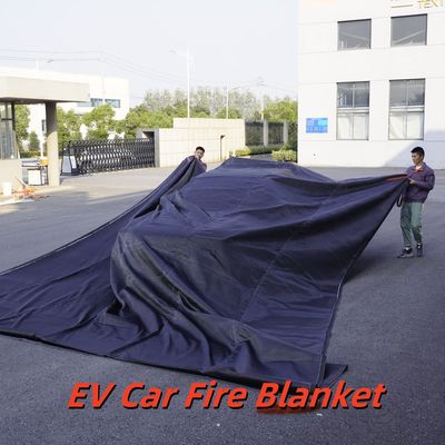 EV Car Fire Blanket Gray 550℃ Thermal Resistance for Sedan SUV