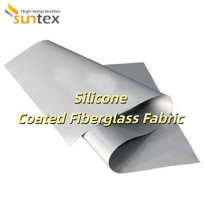 Fire Retardant Silicone Coated Fiberglass Fabric with 400 g/sqm Weight and 0.3 mm Thickness for High Temperature Applications
