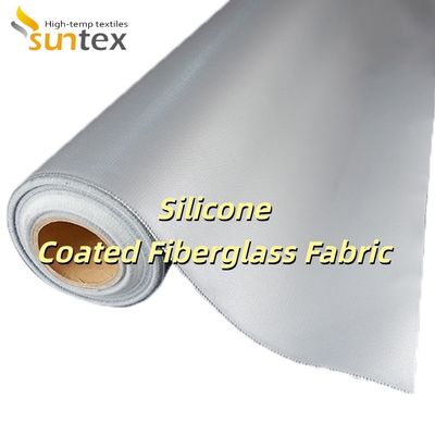 Fire Protection Blanket Silicone Coated Fiberglass Fabric with 0.3 mm Thickness 400 g/sqm Weight and 1/1.2/1.5 meter Width