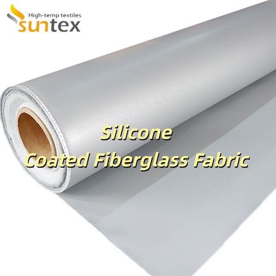 Fire Retardant Silicone Coated Fiberglass Fabric with 400 g/sqm Weight and 0.3 mm Thickness for High Temperature Applications