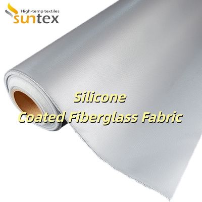 Fire Protection Blanket Silicone Coated Fiberglass Fabric with 0.3 mm Thickness 400 g/sqm Weight and 1/1.2/1.5 meter Width