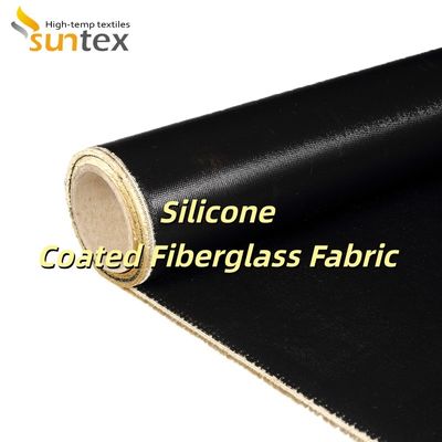 Industrial Strength Silicone Coated Fiberglass Fabric with Superior Heat Resistance Up to 260°C, 0.3 mm Thickness, and 400 g/sqm Weight