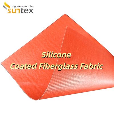 Flame Retardant Silicone Coated Fiberglass Fabric with Temperature Resistance -50C to 500C and 400 g/sqm Weight
