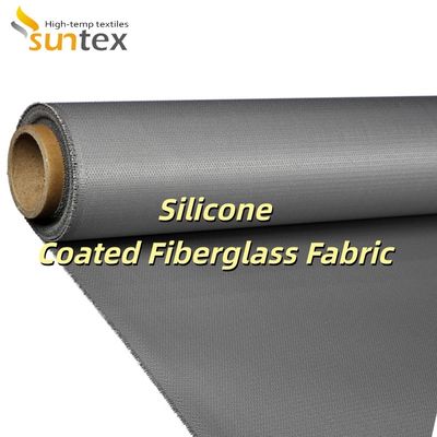 Alkali Free Water Repellent Silicone Coated Fiberglass Fabric with Temperature Resistance -50°C to 500°C for Electrical Enclosures