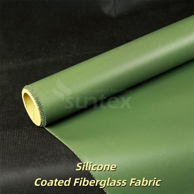 Double Sided Silicone Coated Fiberglass Fabric with 0.3 mm Thickness and 400 g/sqm Weight for High Temperature Insulation