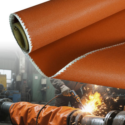 Durable Silicone Coated Fiberglass Fabric with 0.3 mm Thickness 400 g/sqm Weight and 1 / 1.2 / 1.5 meter Width