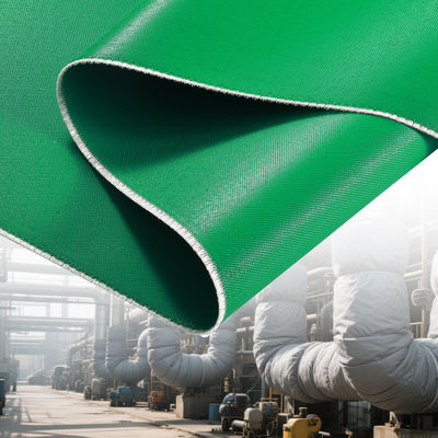 Silicone Coated Fiberglass Fabric with 50 m / 100 m Roll Length Splash Proof and Anti-Aging Properties for Industrial Use