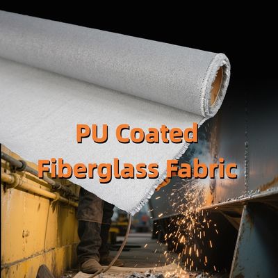 High Silica Coated E-Glass PU Coated Fiberglass Fabric with 1m to 1.55m Width for Fireproof Applications