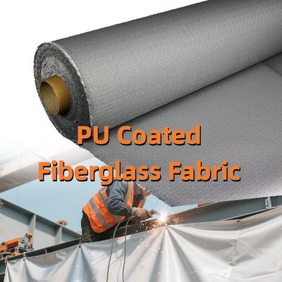 Customizable Heat Resistant PU Coated Fiberglass Fabric with High Silica Coating for Fireproof Applications