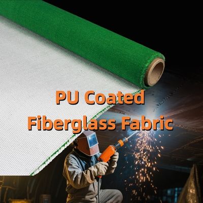 PU Coated Fiberglass Fabric with 460 g/sqm Weight 0.41 mm Thickness and M0 Fire Resistance