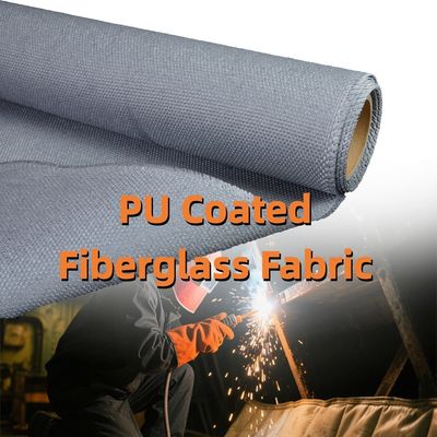 460 g/sqm 0.41 mm PU Coated Fiberglass Fabric with 1800°C Temperature Resistance for Fireproof Applications