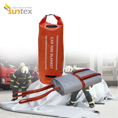 Gray EV Car Fire Blanket with 550℃/1000℃ Thermal Resistance for Oxygen Deprivation Fire Control