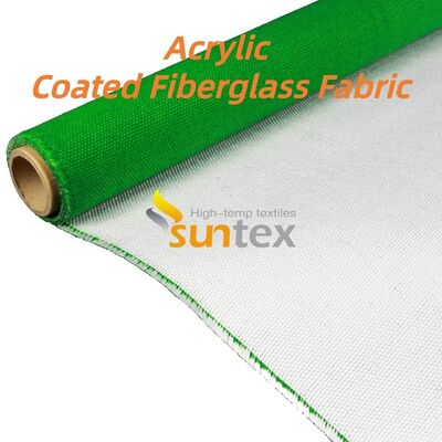550 Degree C Fire Resistant Fiberglass Fabric with Acrylic Coating Self Extinguishing 16 oz for Fire Safety Applications
