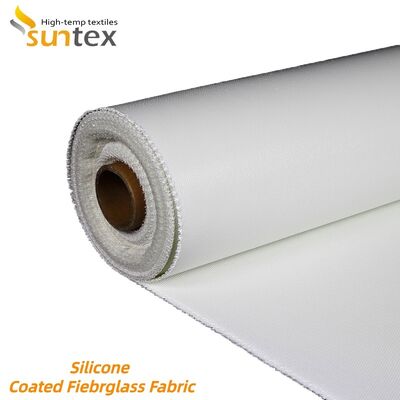 High Temperature Resistance Alkali Free 850g/m2 Silicone Coated Fiberglass Fabric for Heat Insulation