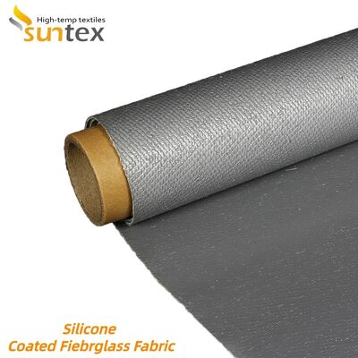 850g/m2 Fireproof Heat Resistant Silicone Coated Fiberglass Fabric High Silica Fiberglass Cloth