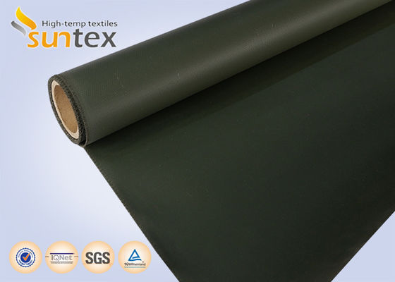 Flame Retardant Silicone Coated Fiberglass Fabric with Temperature Resistance -50C to 500C, 400 g/sqm Weight, and 0.3 mm Thickness