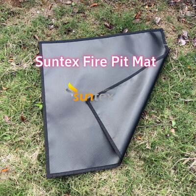 3 Layer Silicone Coated Fire Pit Mat 550C Heat Resistant with Customizable Sizes for Deck and Grass Protection