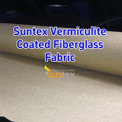 750℃ Temperature Resistance Vermiculite Coated Fiberglass Cloth with 1070gsm Heavy Weight and Excellent Abrasion Resistance for Welding Blanket