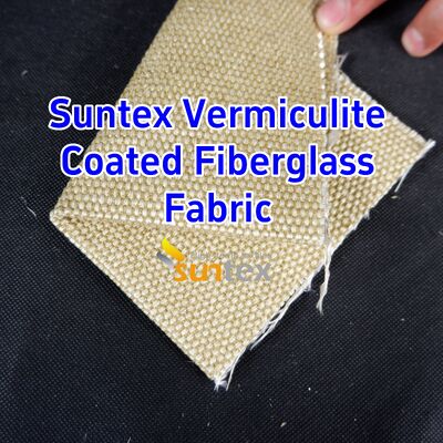 750℃ Temperature Resistance Vermiculite Coated Silica Fabric with 1070gsm Heavy Weight and Excellent Abrasion Resistance