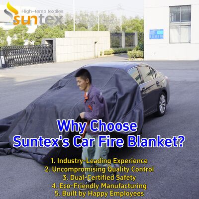 Customized Size EV Car Fire Blanket with 550℃/1000℃ Thermal Resistance and Oxygen Deprivation for Lithium-Ion Battery Safety