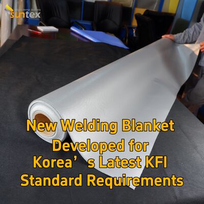 Suntex Grey Silicone Coated Fiberglass Welding Blanket | Korea Latest KFI Standard