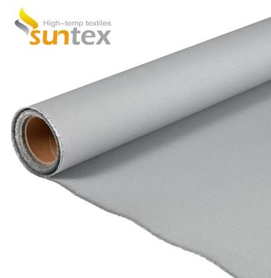 Silicone Coated Fire Curtain Fabric with 550°C Temperature Resistance and 0.6mm Thickness for Fire and Smoke Protection