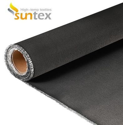 Silicone Coated Fire Curtain Fabric with 550°C Temperature Resistance and 0.6mm Thickness for Fire and Smoke Protection