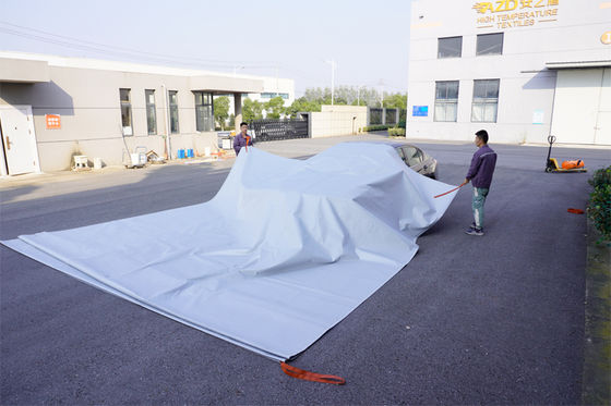 6X8m Grey Electric Vehicle Fire Blanket, Heat Resistant Fiberglass
