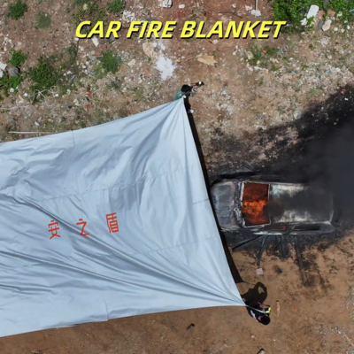 ईवी कार फायर कंबल लौ retardant 550°C/1000°C प्रतिरोधी ग्रे