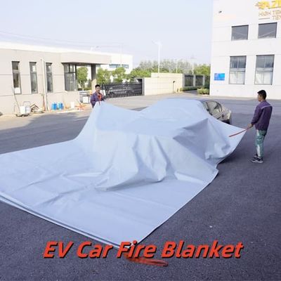 EV Car Fire Blanket Gray 550℃ Thermal Resistance for Lithium Battery Fires