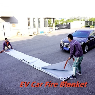 ईवी फायर ब्लैंकेट ग्रे 550℃ लिथियम बैटरी आग के लिए थर्मल प्रतिरोध