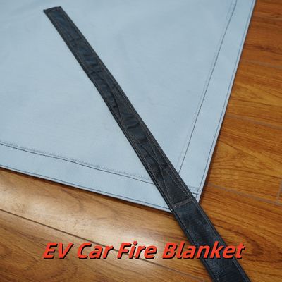 Suntex 60-Minute Fire Protection Gray EV Car Fire Blanket with Oxygen Deprivation for Lithium-Ion Battery Safety