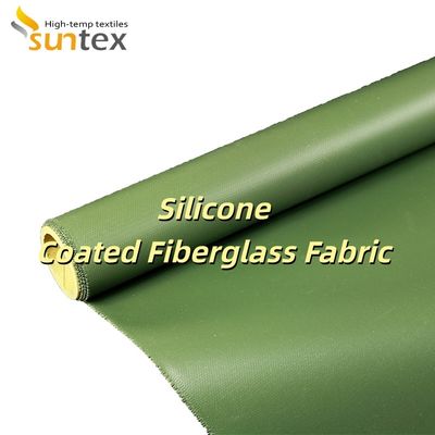 Double Sided Silicone Coated Fiberglass Fabric Alkali Free Grey Color Fireproof Thermal Insulation Cloth