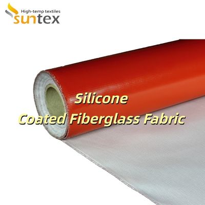 Alkali Free Grey Color Silicone Coated Fiberglass Fabric with Custom Width for Thermal Insulation