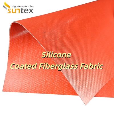 Flame Retardant Silicone Coated Fiberglass Fabric with Temperature Resistance -50C to 500C and 400 g/sqm Weight