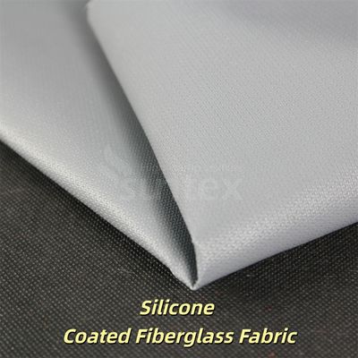 Grey Color Alkali Free Fireproof Silicone Coated Fiberglass Fabric for Safety Curtains