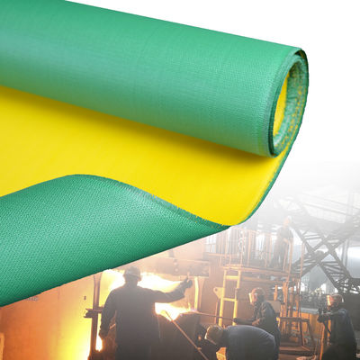 Flexible Fire Retardant PU Coated Fiberglass Fabric 460 g/sqm 0.41 mm Heat Resistant Cloth with Multiple Width Options