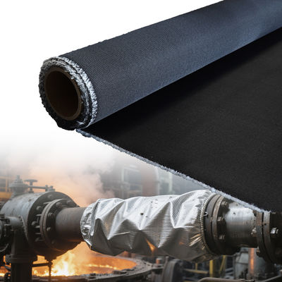High Temp Fireproof Silicone Coated Fiberglass Fabric with 0.3 mm Thickness and 400 g/sqm Weight in 1 / 1.2 / 1.5 meter Width
