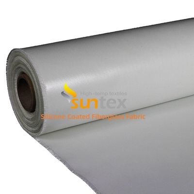 Alkali Free Water Repellent Silicone Coated Fiberglass Fabric with 50 m / 100 m Roll Length for Heat and Fire Resistance