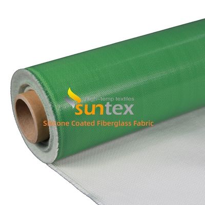 Alkali Free Water Repellent Silicone Coated Fiberglass Fabric with 50 m / 100 m Roll Length for Heat and Fire Resistance