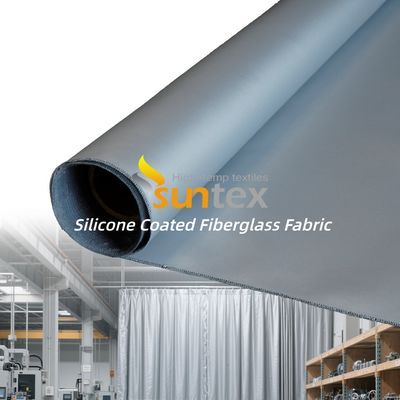 Double Sided Silicone Coated Fiberglass Fabric with Temperature Resistance -50°C to 500°C and 50 m / 100 m Roll Length
