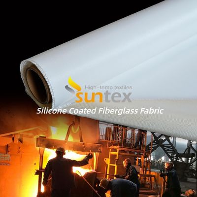 Durable Fireproof Thermal Insulation Silicone Coated Fiberglass Fabric Cloth with 400 g/sqm Weight and 0.3 mm Thickness