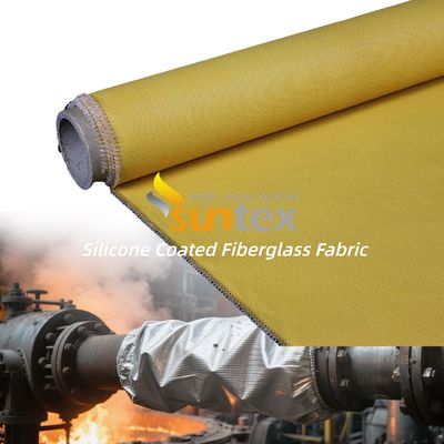 Alkali Free Grey Weatherproof Silicone Coated Fiberglass Fabric for Thermal Insulation and Fire Retardant Applications