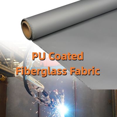 Fireproof PU Coated Fiberglass Fabric with 1800°C Temperature Resistance M0 Fire Resistance and 1m to 1.55m Width